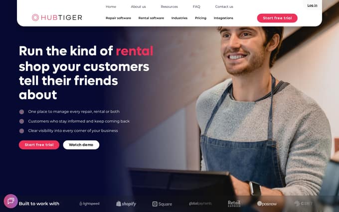 Hubtiger home page hero